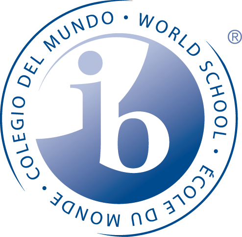 IB logo featuring text IB and world school