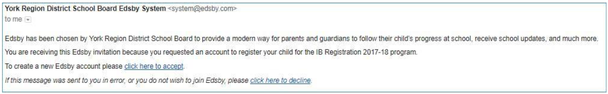 Edsby Account Email Confirmation