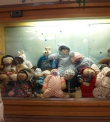 Dolls in a presentation showcase